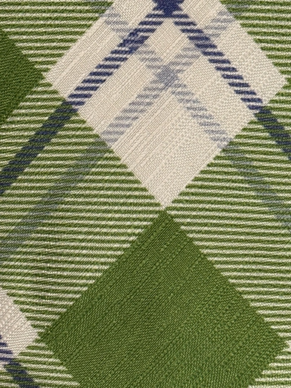 Green and Blue Plaid Men's Tie - Classic Pattern